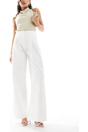 River Island High waist wide leg trouser in