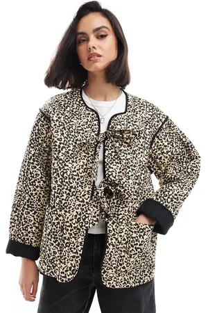ASOS Quilted leopard print jacket