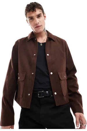 ASOS Boxy harrington wool look jacket in