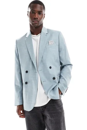 Ben Sherman Double breasted suit jacket in light