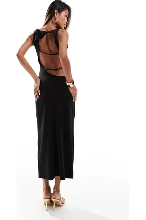 ASOS Ponte boat neck midi dress with strap back