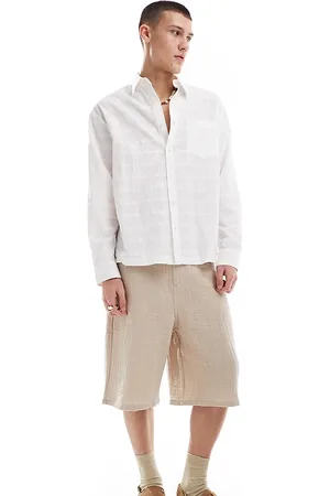 Reclaimed Sheer embroidered shirt in