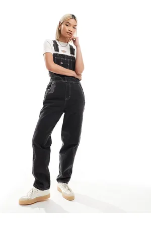 Dickies Classic denim dungarees in washed