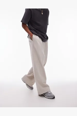 Topman Baggy leg linen blend jogger in ecru