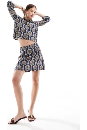 Object A-line mini skirt co-ord in vintage floral print