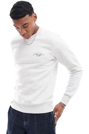 JACK & JONES Script logo crew neck sweatshirt in