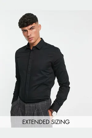 ASOS Slim fit sateen shirt in
