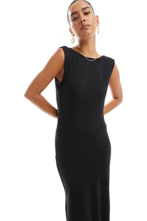 JDY Cap sleeve maxi jersey dress in