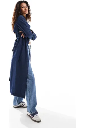 Lee Denim trench coat in dark