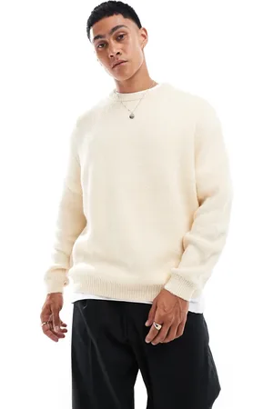 ASOS Oversized brushed knitted jumper in oatmeal