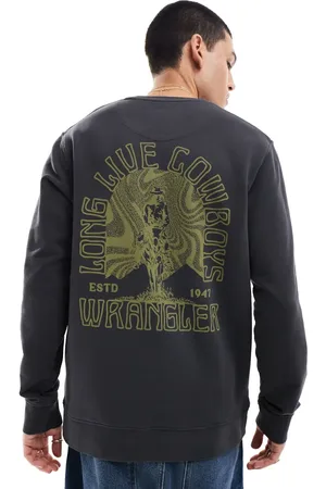 Wrangler Cowboy back logo sweatshirt in faded
