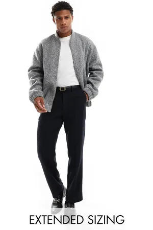 ASOS Oversized wool look bomber jacket in