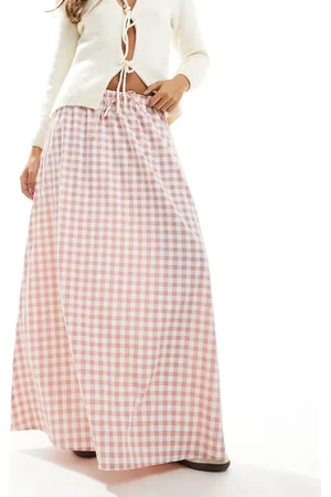 Miss Selfridge Gingham maxi skirt