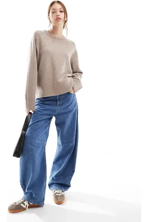 & OTHER STORIES Wool blend sweater with pleated sculptural sleeve in