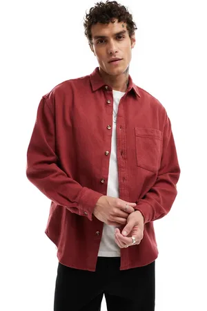ASOS Overshirt in rust red
