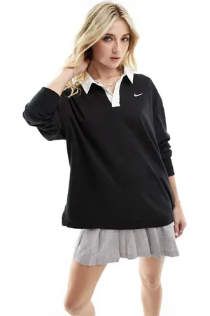 Nike Essential oversized long sleeve polo in