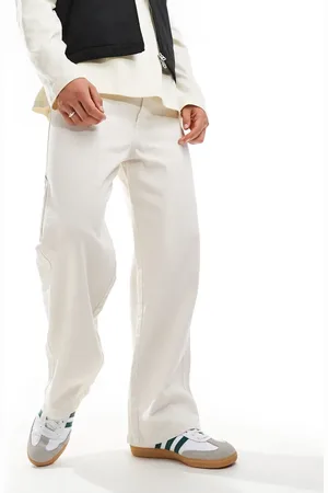 Bershka Carpenter trouser in ecru
