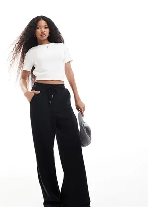 Stradivarius Petite soft touch wide leg jogger in