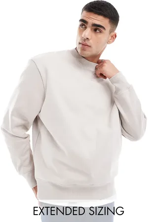 ASOS Premium heavyweight oversized sweatshirt 400gsm in light beige