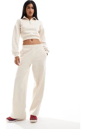 Miss Selfridge Wide leg jogger co-ord in ecru
