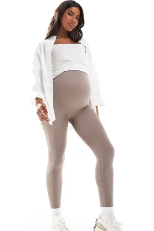 Mama;licious Mamalicious Maternity seamless legging in taupe