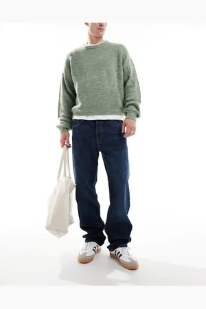 Weekday Space relaxed fit straight leg jeans in streaky wash