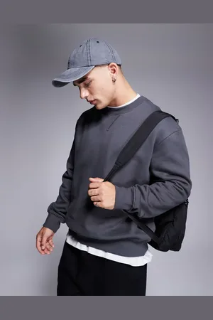 ASOS Premium heavyweight oversized sweatshirt 400gsm in washed black