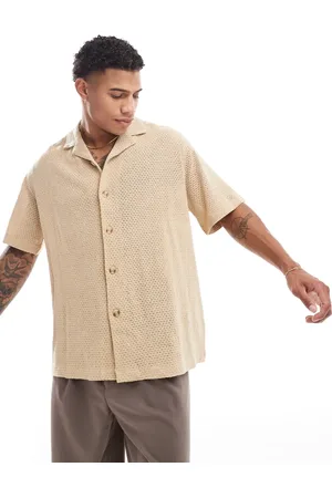 ASOS Relaxed revere texture shirt in