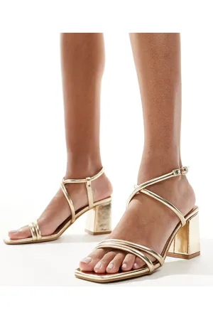 SEQWL Mid block heel sandals in
