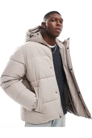 JACK & JONES Short puffer jacket in beige