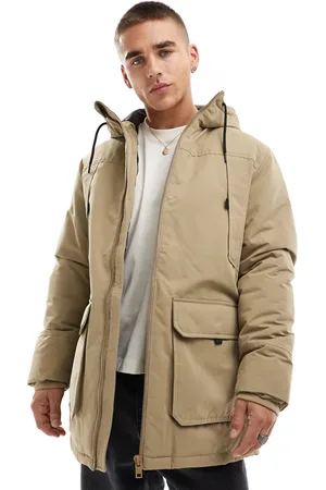 JACK & JONES Utility parka in beige