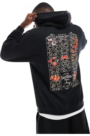 ASOS Oversized hoodie with flower print in