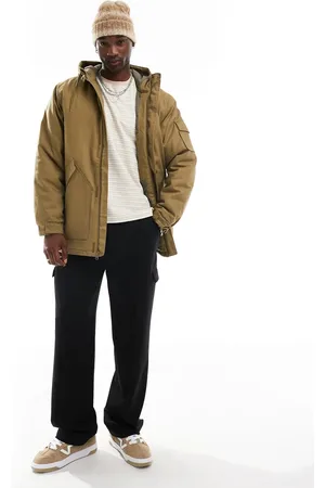 Vans Henrique parka hooded jacket in olive