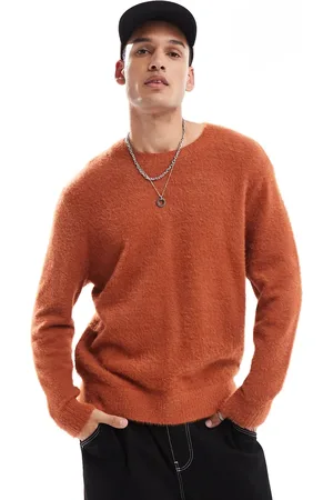 Vans Elmsford solid crew sweater in burnt