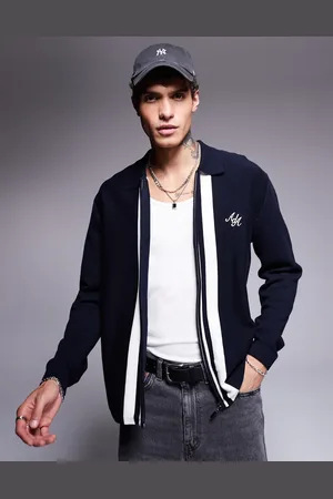 Alma de Ace Zip up knit jumper in