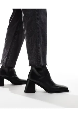 ASOS Ria mid-heel leather boots in