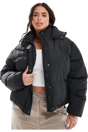 Brave Soul Plus hooded puffer jacket in