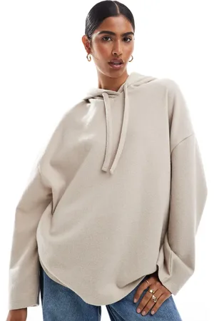 ASOS Supersoft co-ord oversized hoodie in warm cream - BEIGE