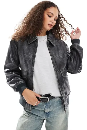Urban Code Leather biker jacket in