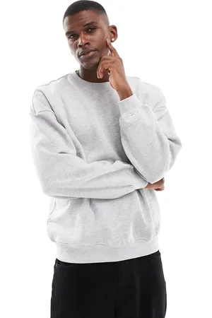 Only & Sons Oversized crew neck sweat in light grey