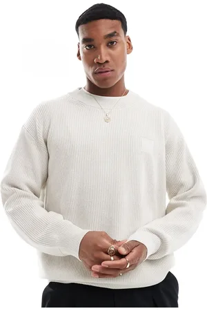 HUGO BOSS Acircolo knitted jumper in beige