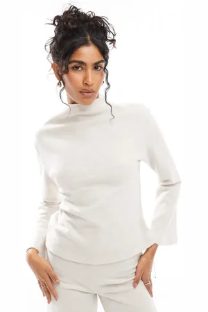 ASOS Funnel neck super soft sweat co ord in cream