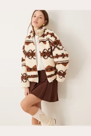 New Look Borg jacket in fairisle print