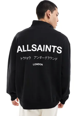AllSaints Underground 1/2 zip sweatshirt in