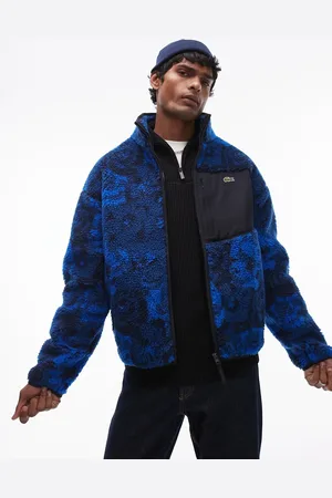 Lacoste Zip fleece jacket in print