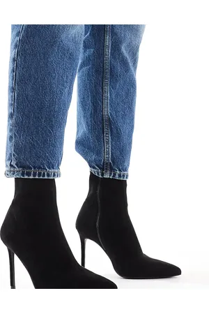 ASOS Wide Fit Evie high-heeled sock boots in