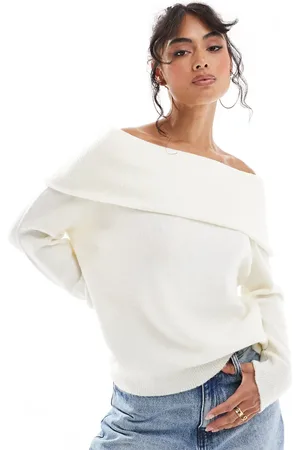 Brave Soul Knitted bardot jumper in