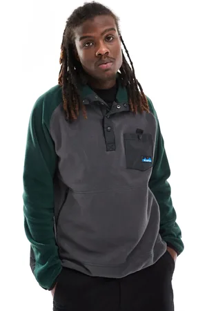 Kavu Teannaway half placket fleece pullover in