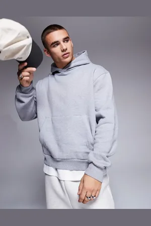 ASOS Premium heavyweight boxy oversized hoodie 400gsm in marl