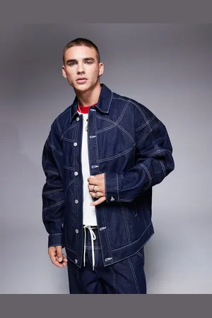 ASOS Co-ord oversized denim jacket with seam detail in indigo